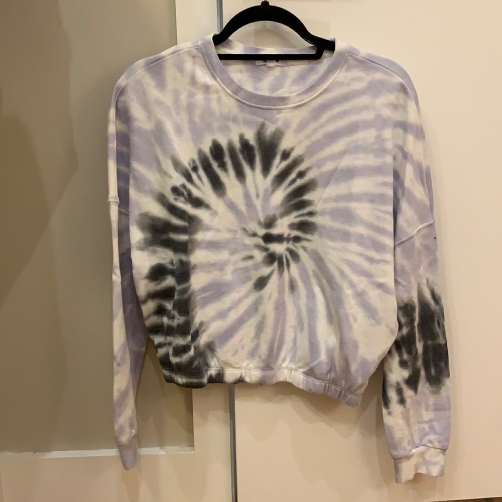 Tie die cropped sweatshirt